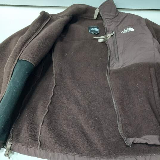 The North Face Brown Full Zip Fleece Jacket Women's Size M image number 5