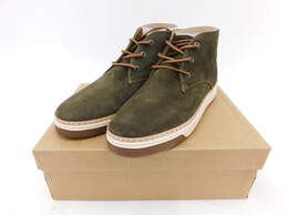 Oxford Brand Olive/Grey Leather Mid Top Shoes Size Men's 8 IOB alternative image