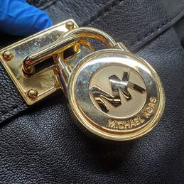 Michael Kors Hamilton Large Black Saffiano Leather Satchel Tote Handbag alternative image