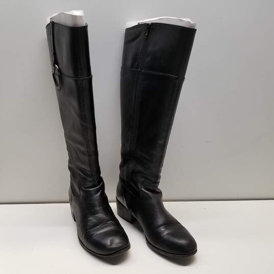 Alfani Leather Briaah Almond Toe Boots Black 7 image number 3