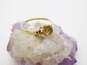 14K Yellow Gold 0.02 CT Diamond Ring Setting For Ball Bead Stone 2.0g image number 3