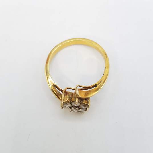 14K Gold Diamond Sz 6 Ring 4.5g image number 3