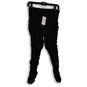 NWT Womens Black Elastic Waist Pull-On Ruched Skinny Leg Ankle Pants Size L image number 1