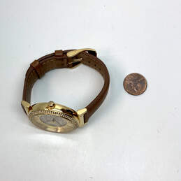 Designer Michael Kors Catlin MK-2375 Brown Leather Strap Quartz Wristwatch alternative image