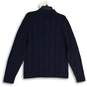 NWT Abercrombie & Fitch Mens Navy Blue Knitted Collared Pullover Sweater Size L image number 2