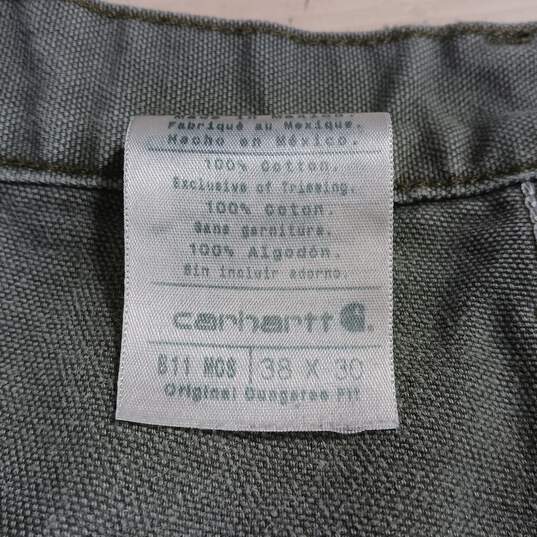 Carhartt Men;s Green Chino Style Jeans Pants Size 38X30 image number 3