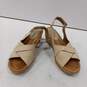 Montana Artisan Crafted Ladies Tan Leather Cork Wedge Sandals Size 8 image number 1