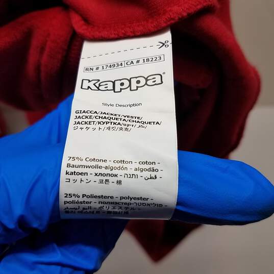 Kappa Red Velour Track Jacket 3XL image number 4