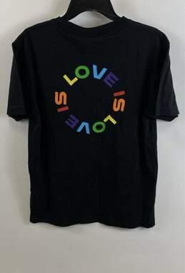NWT Marcelo Burlon Mens Black Crew Neck Short Sleeve Love Is Love T-Shirt Size S alternative image