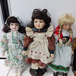 Lot of Six  Assorted Porcelain Dolls alternative image