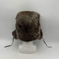 Mens Brown Fur Lined Front Brim Tie Classic Winter Trapper Hat Size 10 image number 4