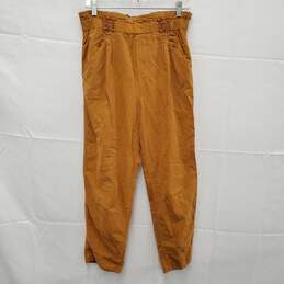 Anthropologie WM's Mustard Yellow 100% Cotton Jogger Pants Size SM