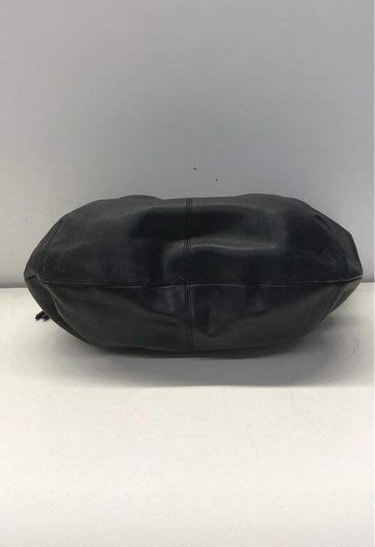 COACH F13731 Soho Black Leather Pleated Shoulder Tote Bag image number 4