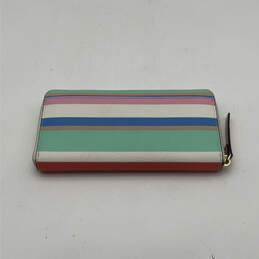 Womens Multicolor Leather Striped Inner Pocket Zip Arround Clutch Wallet alternative image