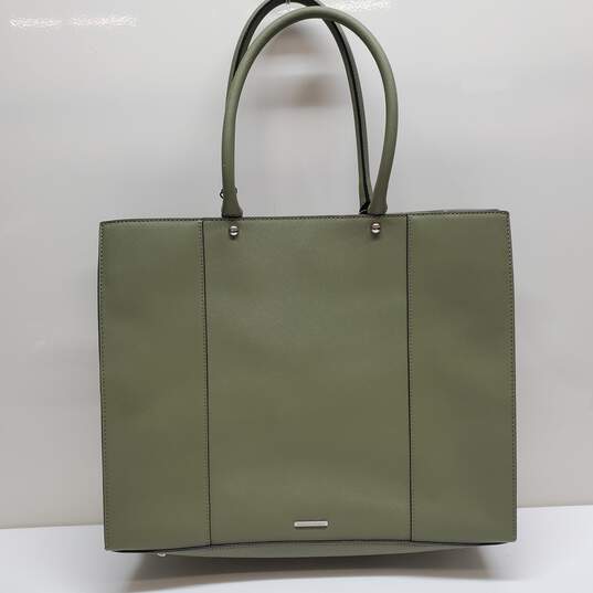Rebecca Minkoff Sage Green Saffiano Leather Large Tote Bag image number 2