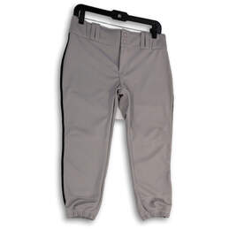 NWT Womens Gray Flat Front Pockets Regular Fit Softball Pants Size Medium