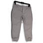 NWT Womens Gray Flat Front Pockets Regular Fit Softball Pants Size Medium image number 1