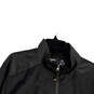 Mens Gray Long Sleeve Mock Neck Pockets Full-Zip Windbreaker Jacket Size XL image number 3