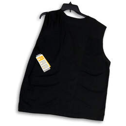 NWT Mens Black Round Neck Sleeveless Pullover Muscle Tank Top Size X-Large alternative image