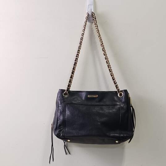Rebecca Minkoff Black Leather Handbag Purse image number 1