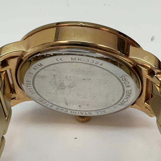 Designer Michael Kors MK-3394 Gold-Tone Stainless Steel Analog Wristwatch image number 5