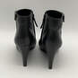 Womens Lowell 32158696 Black Leather Round Toe Wedge Ankle Booties Size 7 M image number 2