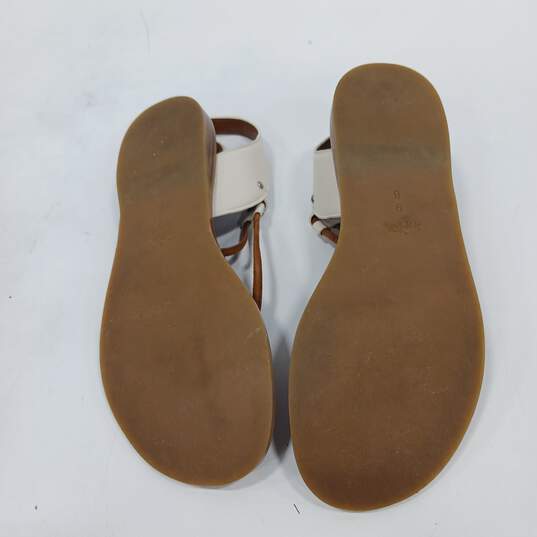 Coach Women's Clarkson White Leather Slingback Thong Sandals Size Sandals Sz 9B image number 5