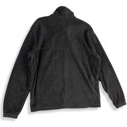 Mens Gray Mock Neck Long Sleeve Full-Zip Fleece Jacket Size X-Large alternative image