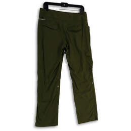 Womens Green Flat Front Drawstring Flap Pocket Cargo Pants Size 10 Short alternative image