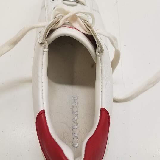 Coach Porter Leather Sneakers White Women's Size 8B image number 8