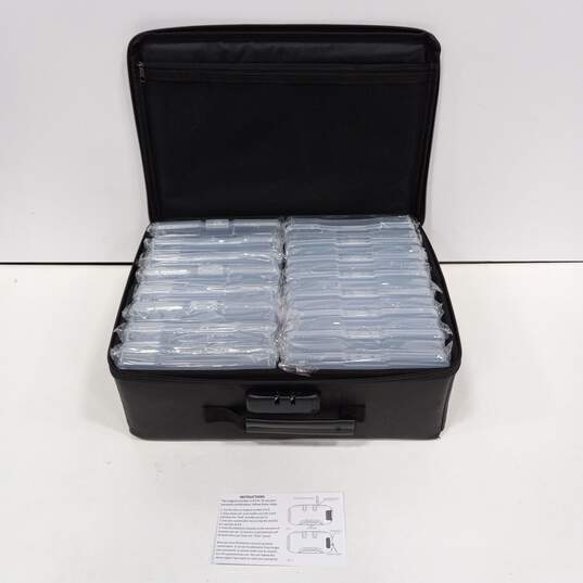 ENGPOW Fireproof Locking Photo Storage Box with 16 Inner Clear Photo Cases image number 1