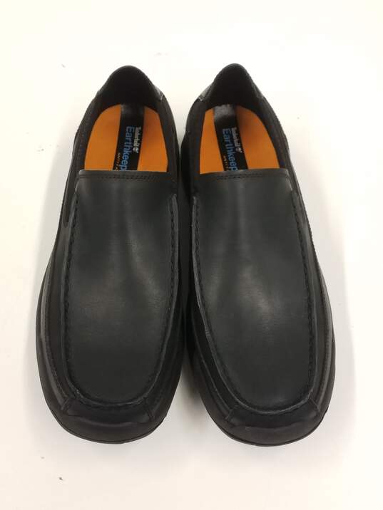 Timberland Black Leather Slip On Shoes Men's Size 8 image number 5
