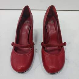 Gianni Bini Women's Red Leather Pump Heels Size 7.5M