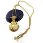 Designer Kirks Folly Gold-Tone Chain White Pearl Goddess Pendant Necklace image number 2