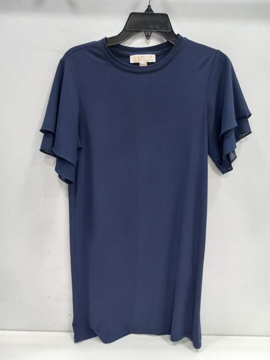 Michael Kors Blue Shirt Dress Women's Size XS image number 1