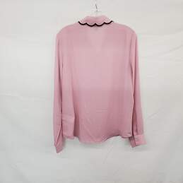 Laundry By Shelli Segal Light Pink Scalloped Blouse WM Size M NWT alternative image