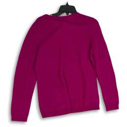 NWT Charter Club Womens Fuchsia Pink Cashmere Round Neck Pullover Sweater Size L alternative image