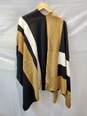 Parrish LA Stevie Poncho Color Block Sweater Top One Size NWT image number 2