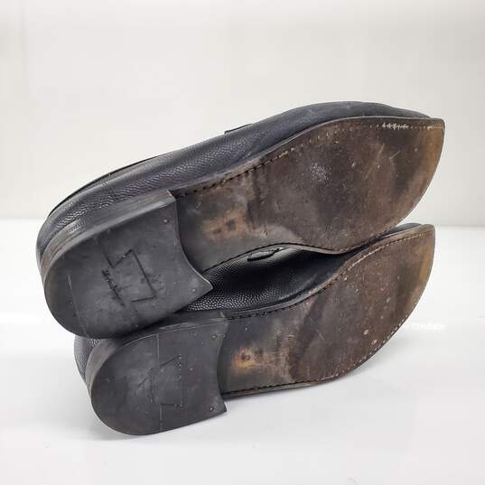 Salvatore Ferragamo Men's Black Pebble Leather Loafers Size 9.5D w/COA image number 6