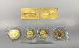Assorted Cryto Replica Novelty Coins Bitcoin Doge IOB alternative image