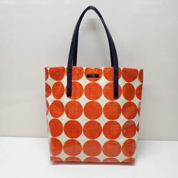 Kate Spade Daycation Bon Shopper Crosshatch Dots Tote Bag Coated Nylon 12x13x5"