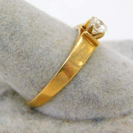 14K Yellow Gold 0.25 CT Round Diamond Solitaire Ring 2.2g image number 5