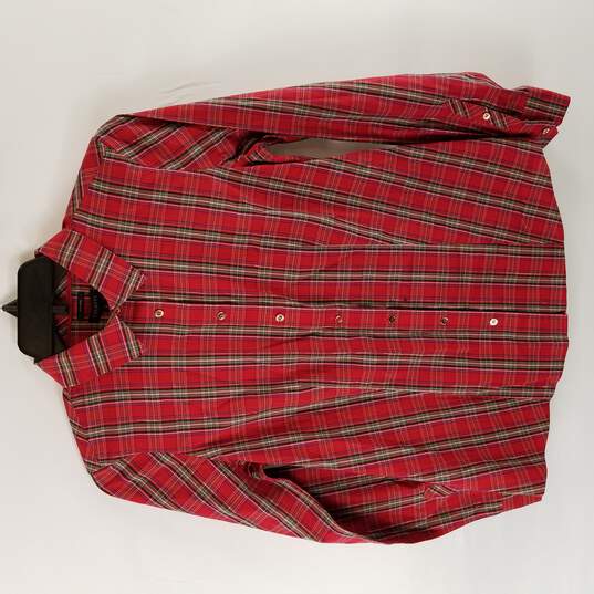 Talbots Women Red Button Up XS image number 1