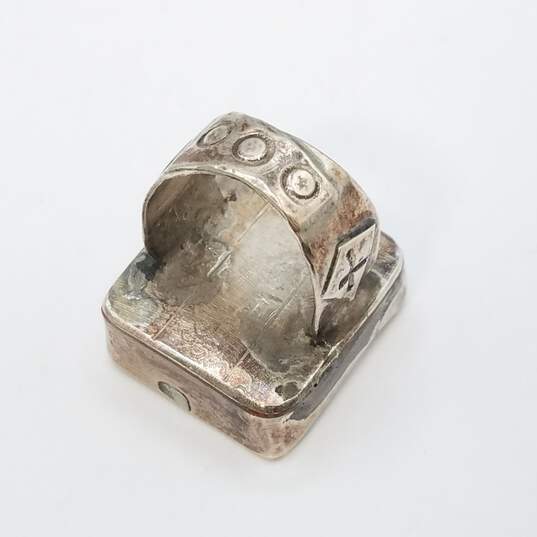 Sterling Silver Abstract Sz 6 3/4 Ring 18.3g image number 6