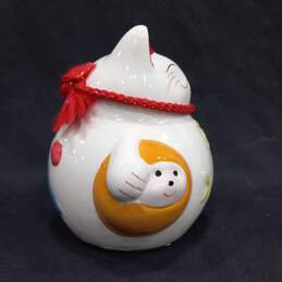 Ceramic Cute Cat Lucky Coin Bank for Wealth alternative image