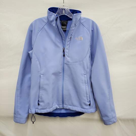 The North Face WM's Apex Glacier Light Blue Polyester Blend & Fleece Lining Full Zip Jacket Size MM image number 1