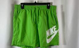 NWT Nike Mens Green Standard Fit Drawstring Waist Swim Trunk Shorts Size Large