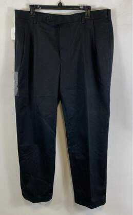 NWT Jos A Bank Mens Black Pleated Front Straight Leg Chino Pants Size 38WX30L
