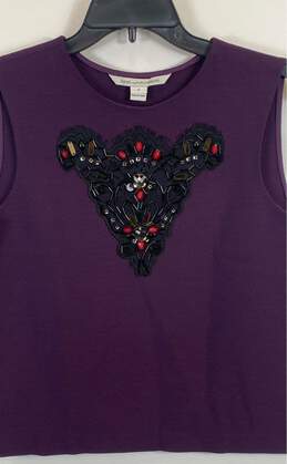 Diane Von Furstenberg Purple Sleeveless Blouse - Size 4 alternative image