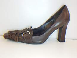 Givenchy  Women's Heels   Color Chocolate Brown Leather Heels Square Toe  Tassels  Size 6  Authenticated alternative image